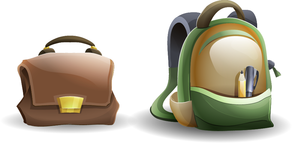 İki çanta illüstrasyonu